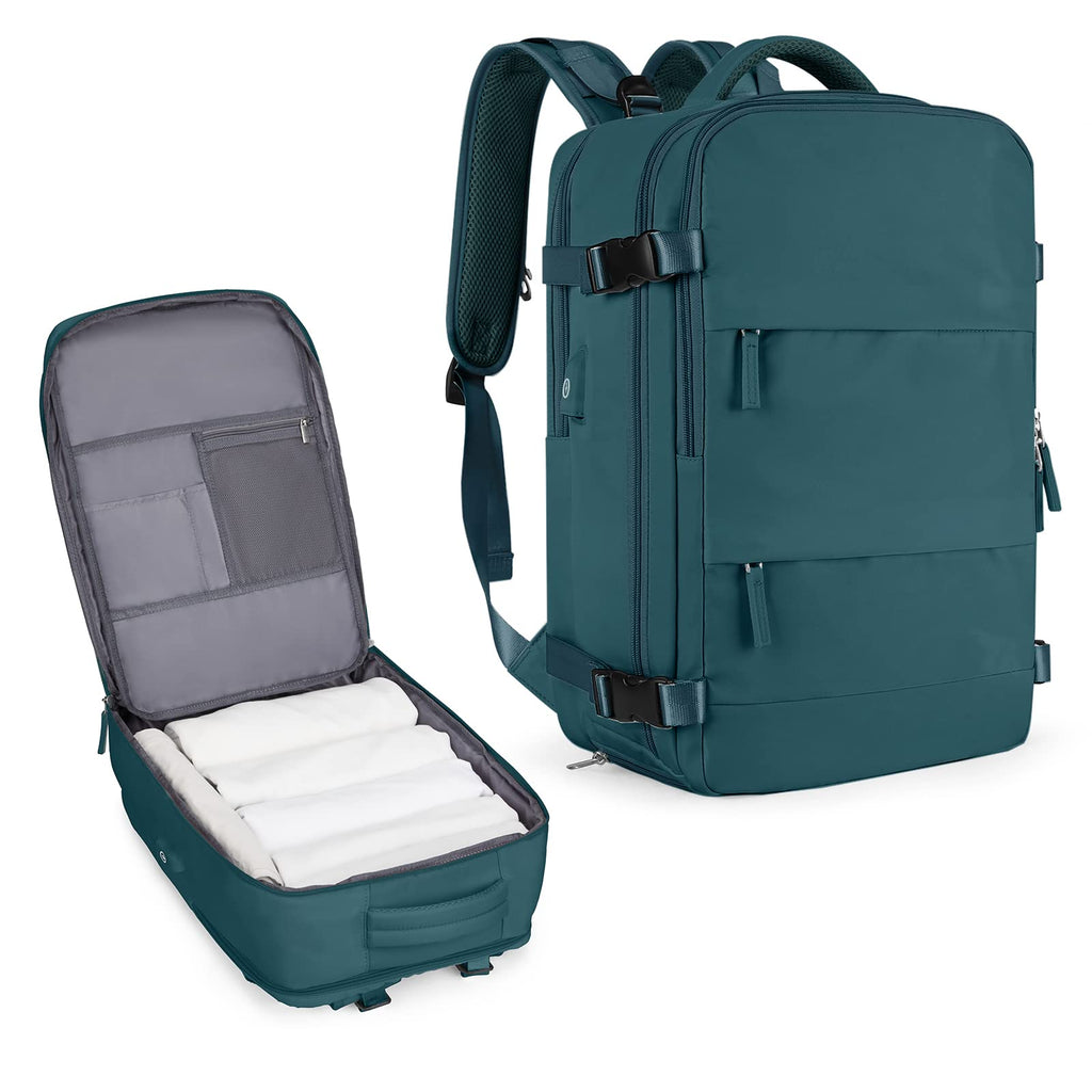 Coowoz Large Travel Backpack For Women Men,Carry On Flight Approved,Hiking Waterproof Outdoor Sports Rucksack Casual Daypack Fit