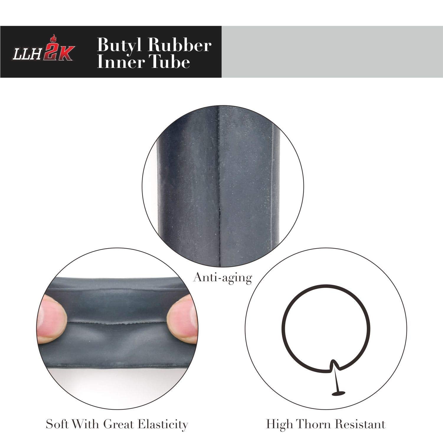 26 X 2.125 Bicycle Tube 26 X 2.125/1.95/1.75-2 Pack With W/Bike Tire Levers & Repair Patches. The Llh2K Bicycle Tube 26 X 2.125