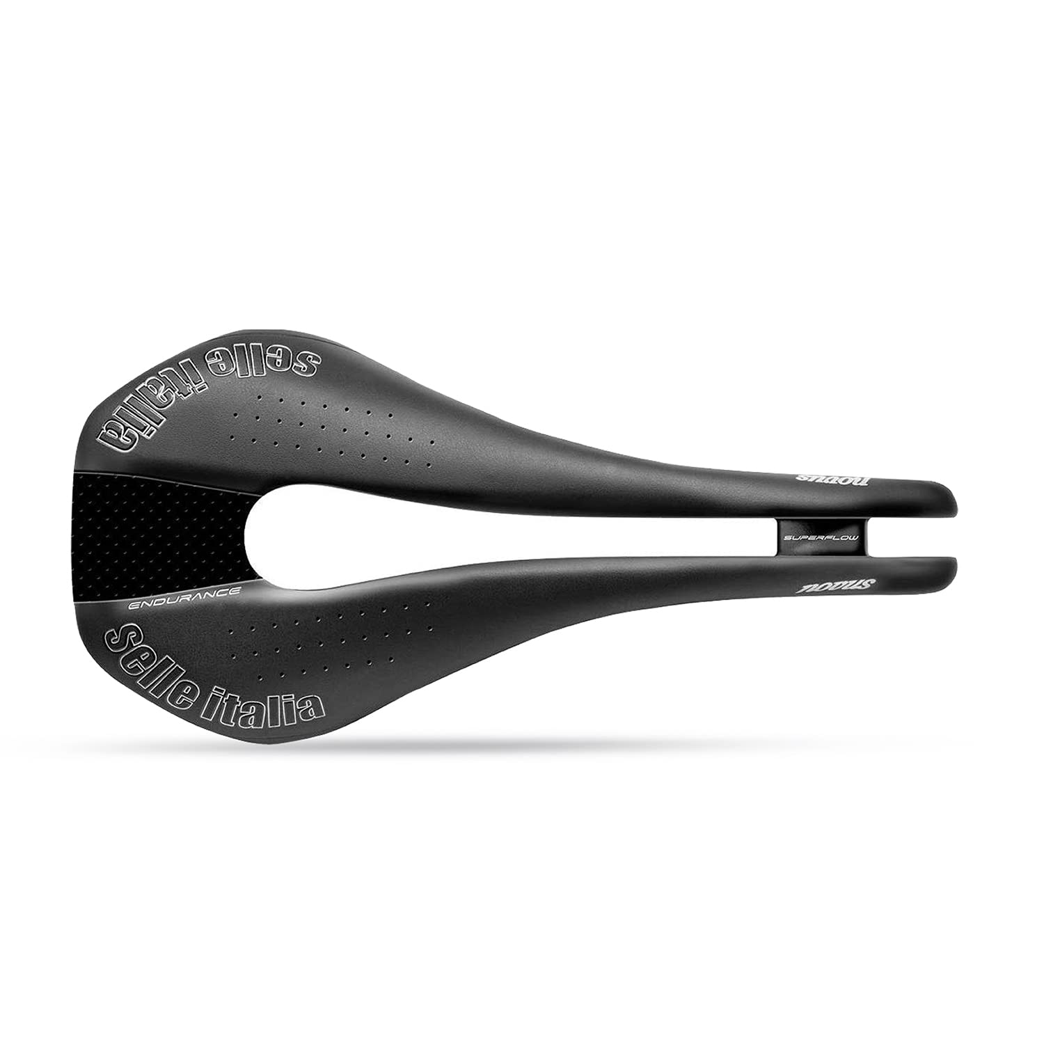 Selle Italia, Novus Superflow Endurance Tm, S, Mtb And Road Bike Saddle, 282 X 138Mm, Unisex, 306G, Black