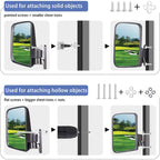 10L0L Newest Golf Cart Folding Side Mirrors And Rear View Mirror 16.5'' Extra Wide Panoramic Golf Cart Mirrors Fits Club Car Ezg