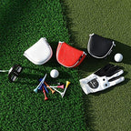 Big Teeth Golf Head Covers Mid Mallet Putter Cover Fit For Odessey Backstryke Center Shaft Putter (Black)