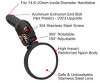 Hafny Bar End Bike Mirror, Stainless Steel Lens, Safe Rearview Mirror (Black 62 Diameter * 2Pcs)