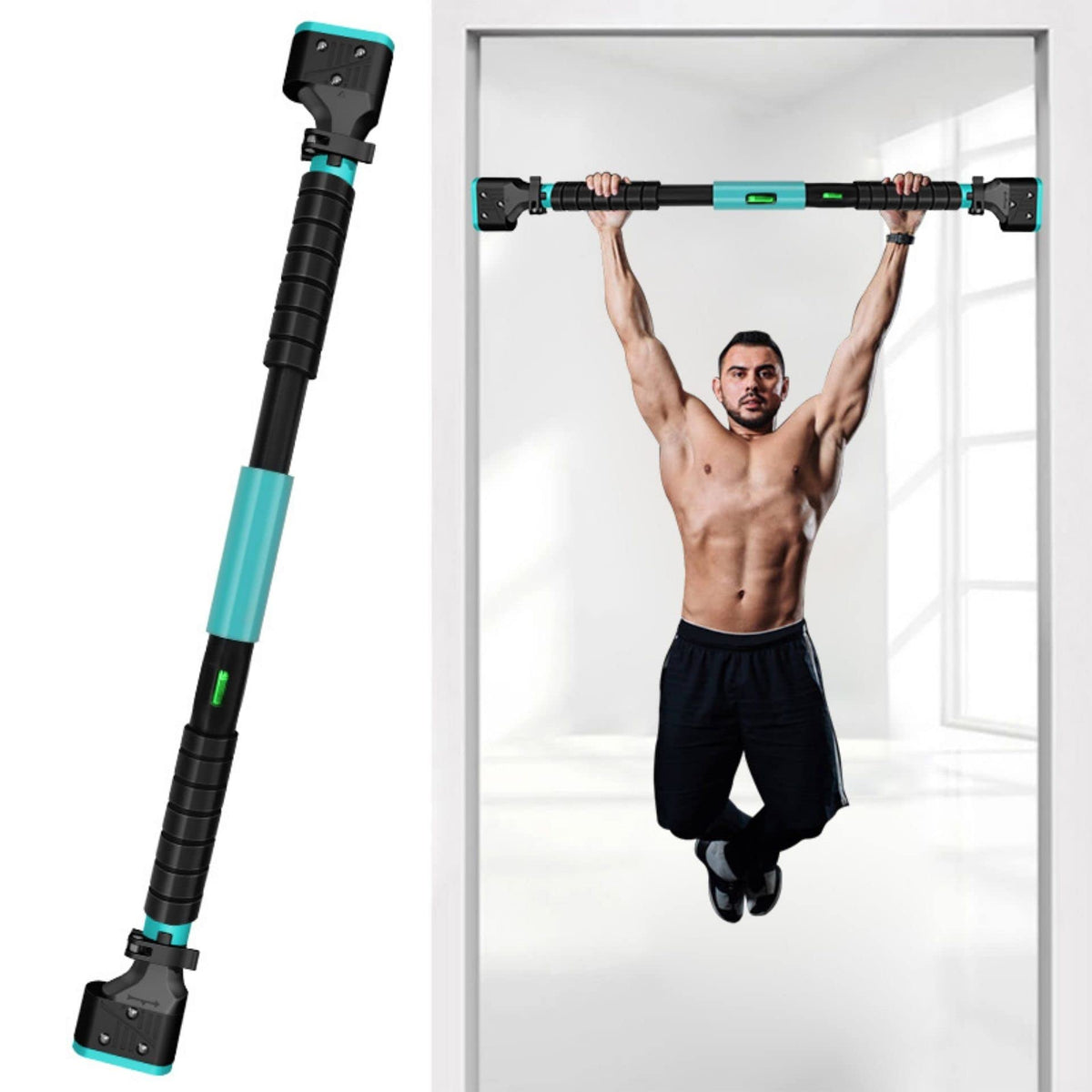 Craava Pull Up Bar Doorway for Home Workout No Screws Chin Up Bar with Locking Mechanism Max Load 200Kg Adjustable (70 to 100 CM