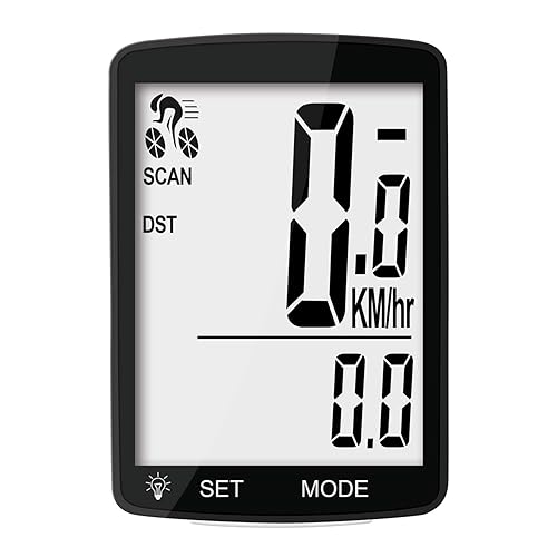Nellvita Wireless Bike Computer, 20 Multi-Functions, Real Waterproof Bicycle Speedometer, Cycling Odometer With 3'' Large Lcd Di