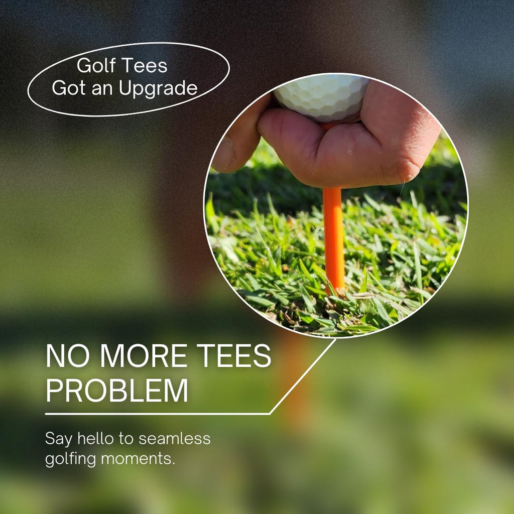 Goldwolf Designer Golf Tees: Grip The Ground, Do Not Fly, Unbreakable, Outlasting, Non-Littering, Non-Time-Wasting (2 Tulip & 2