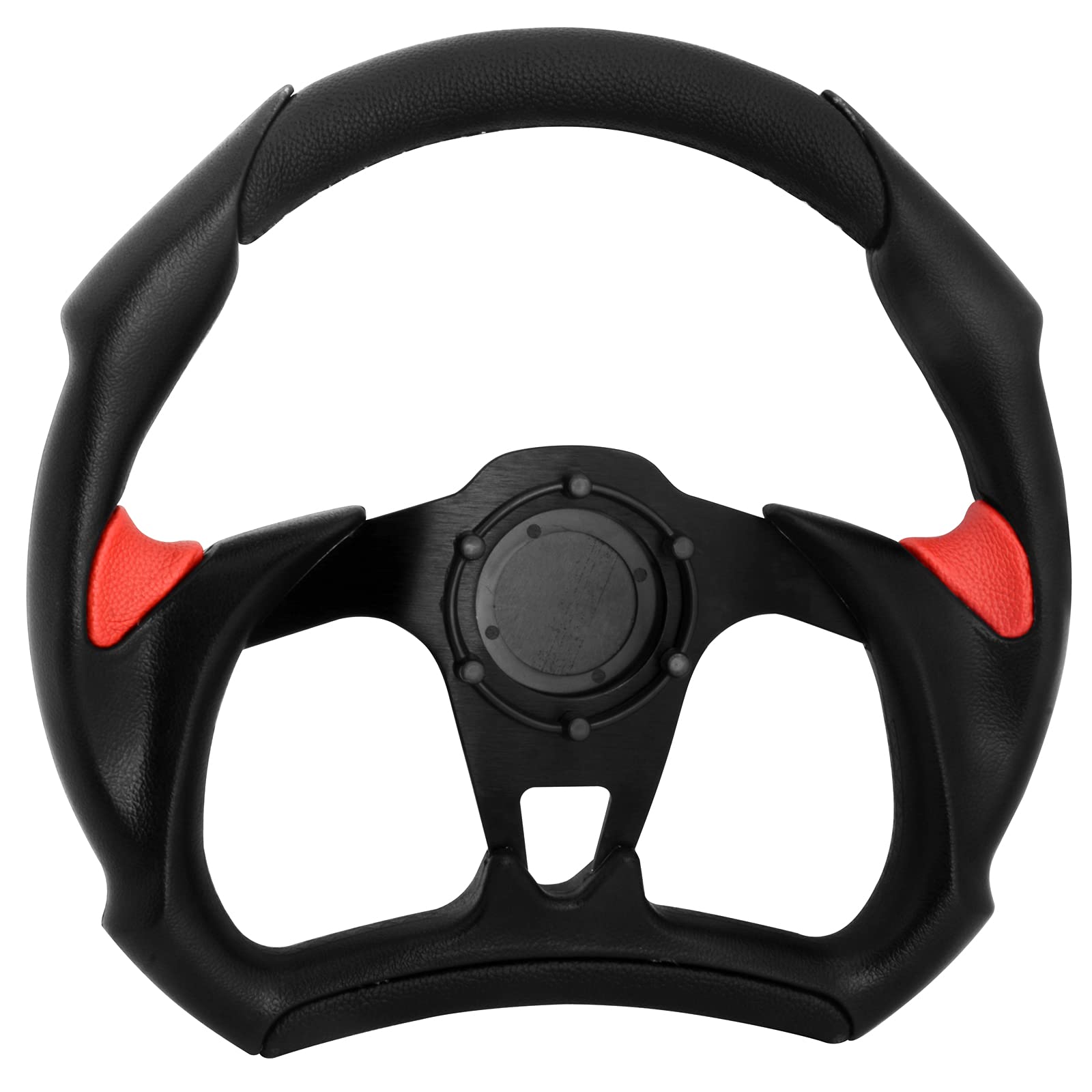 Roykaw Golf Cart Steering Wheel Or Hub Adapter For Ezgo Club Car Yamaha (Racing Style - Black)