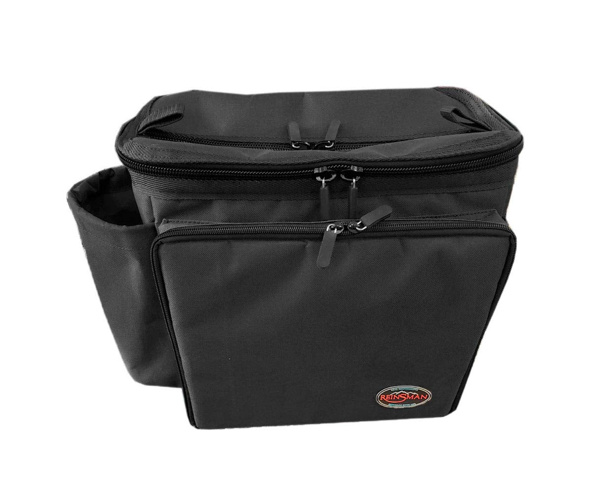 Reinsman Deluxe Insulated Leakproof Cooler Saddle Bag With Additional Cantle Bag And Straps, Black
