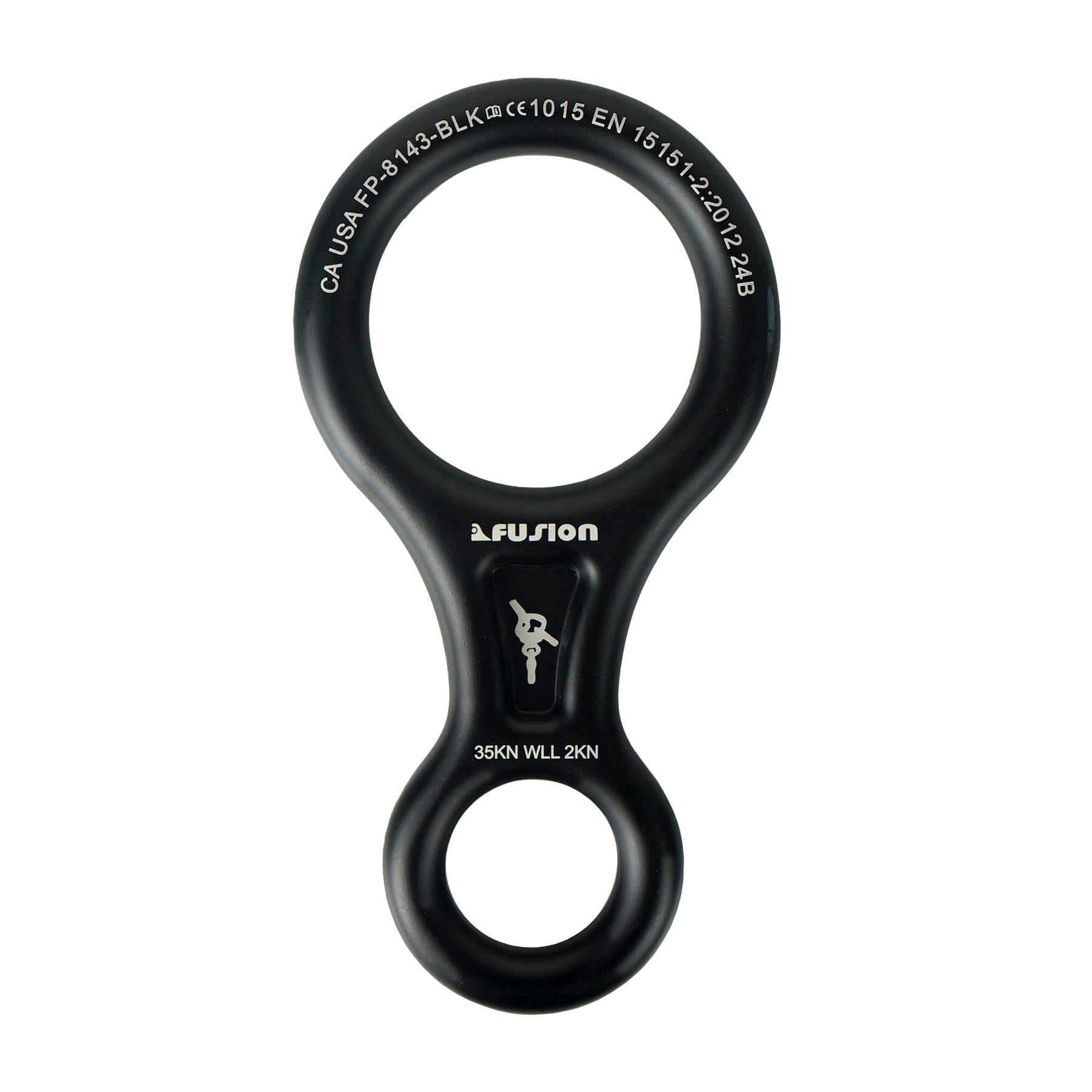 Fusion Climb Aluminum Figure 8 Descender Climbing Gear Downhill Equipment 35KN/3500kg 7075 Aluminum Alloy Rigging Plate for Clim