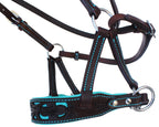 Challenger Horse Western Brown Leather Floral Tooled Bitless Sidepull Bridle Reins 77Rs34Br