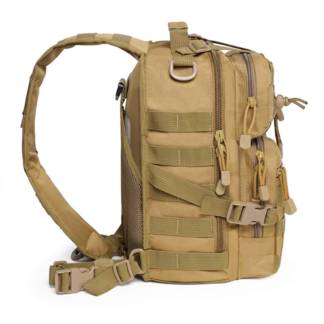 Hopopower Tactical Sling Bag Pack Military Assault Rucksack Shoulder Bag Backpack Chest Pack Handbag Waterproof For Travel Schoo