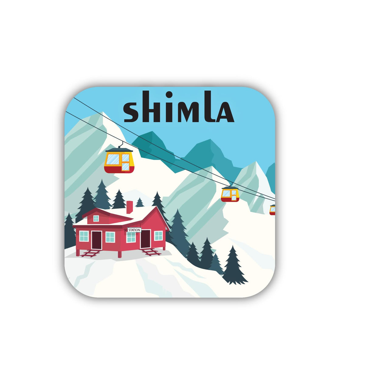 ISEE 360 Shimla Fridge Magnet Souvenir for Kitchen Decors  Home Refrigerator Office Door Decors  Multicolor Souvenir Gift L X 