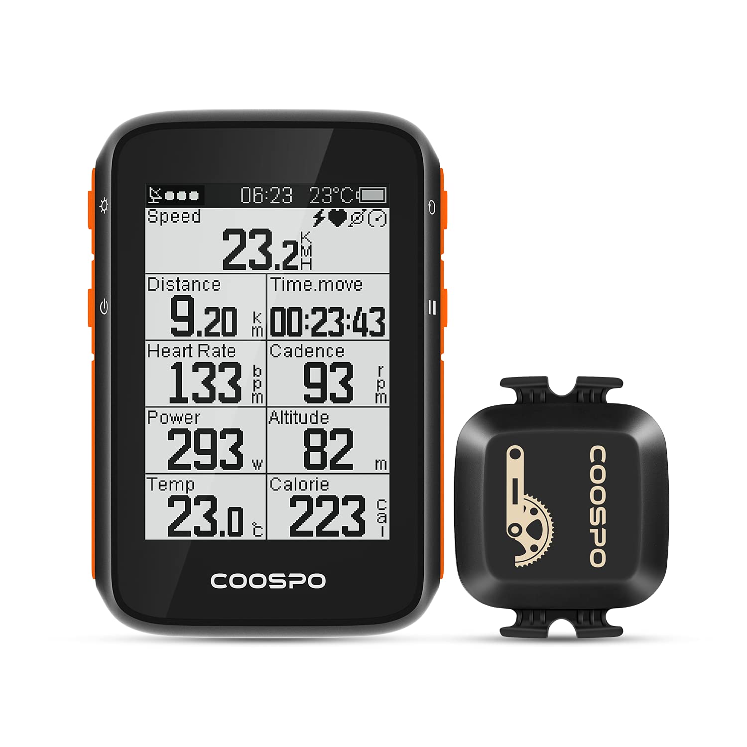 Coospo Bike Computer Wireless Gps,Bike Speedometer With Auto Backlight, Bluetooth5.0 Ant Cycling Gps Computer,Bicycle Computer W