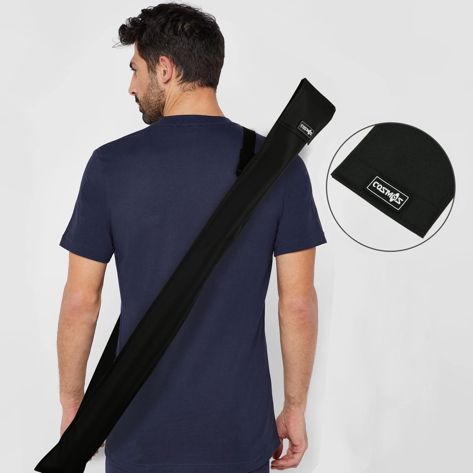 Cosmos Black Color Cue Case Carrying Bag For 1/2 Billiard Stick Storage, 32 Inches