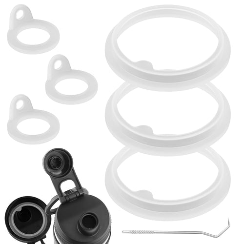 6pcs Replacement Gaskets Compatible with TAKEYA Water Bottle, Leak-Proof Silicone Seal Ring Seal Parts Lid Accessories Washer fo
