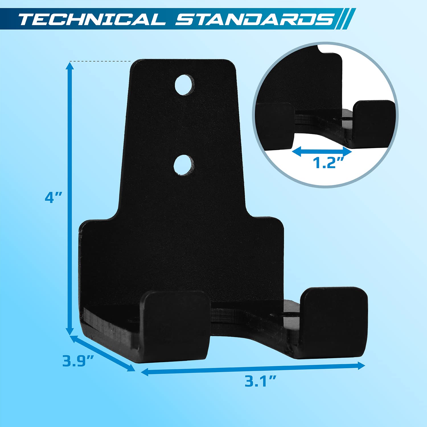 Yes4All Vertical Wall Mounted Olympic Barbell Holder, Barbell Storage Rack, Hanging Barbell Rack For Home Fitness Equipment - 1