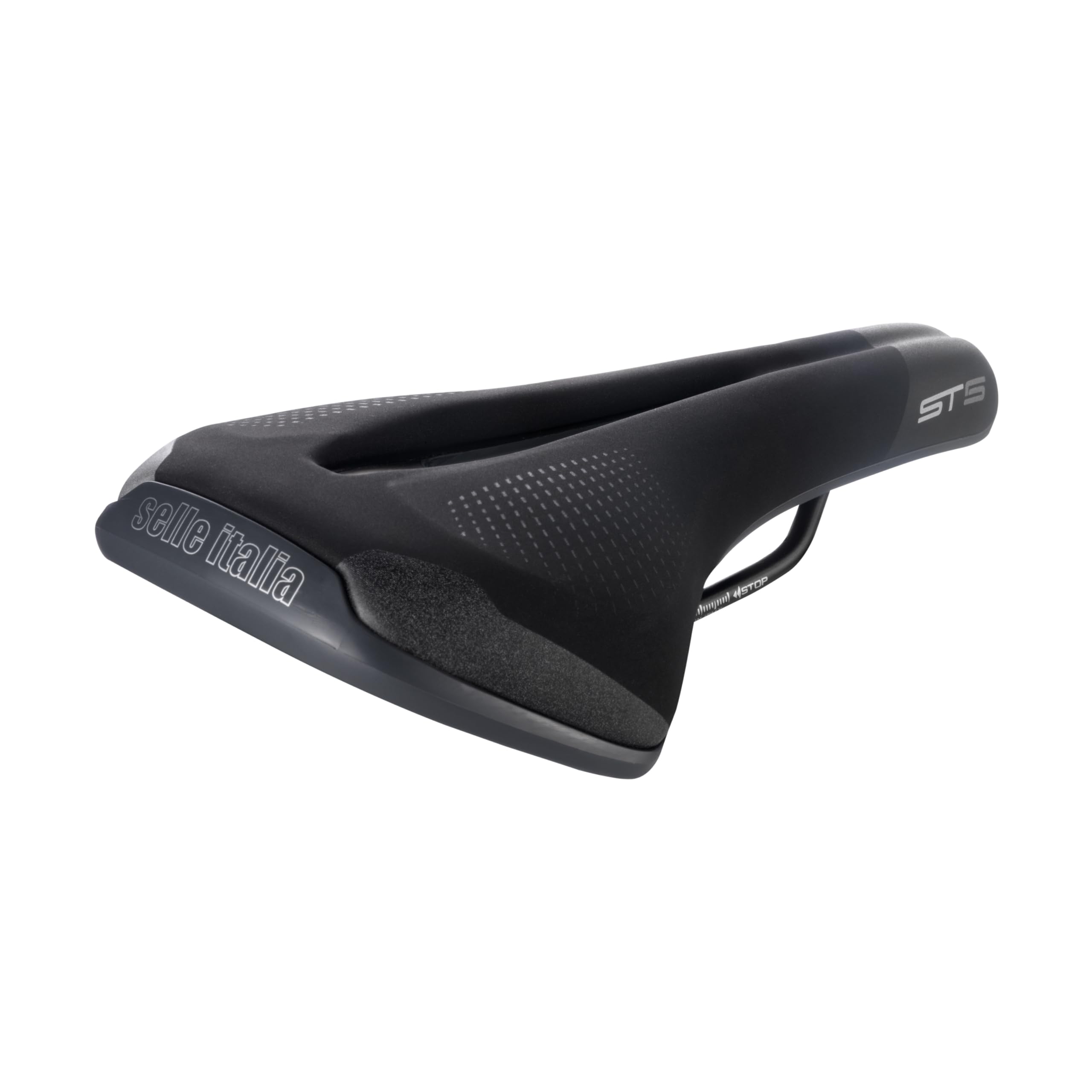 Selle Italia St 5 Flow, S, Road Bike Saddle - For Men And Women, Commuting, Fitness, City Biking 276 X 155Mm, 396G, Black/Hi-Viz