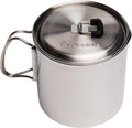 Solo Stove Solo Pot 900 - Lightweight Stainless Steel Backpacking Pot | Boil Water Quickly | Volume Markings And Pour Spout