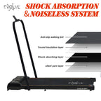 Walking Pad Treadmill With Foldable Handle Bar - Under Desk Treadmill For Home & Office | Remote Control, Bluetooth Speaker, Led