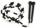 Black And White 7-Foot Jump Rope With Plastic Segmentation By K-Roo Sports