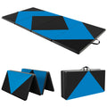 Giantex 4X8X2 Gymnastics Mat, Folding Anti-Tear Gymnastics Panel Mats W/Carrying Handles, Hook And Loop Fastener, Lightweight Tu