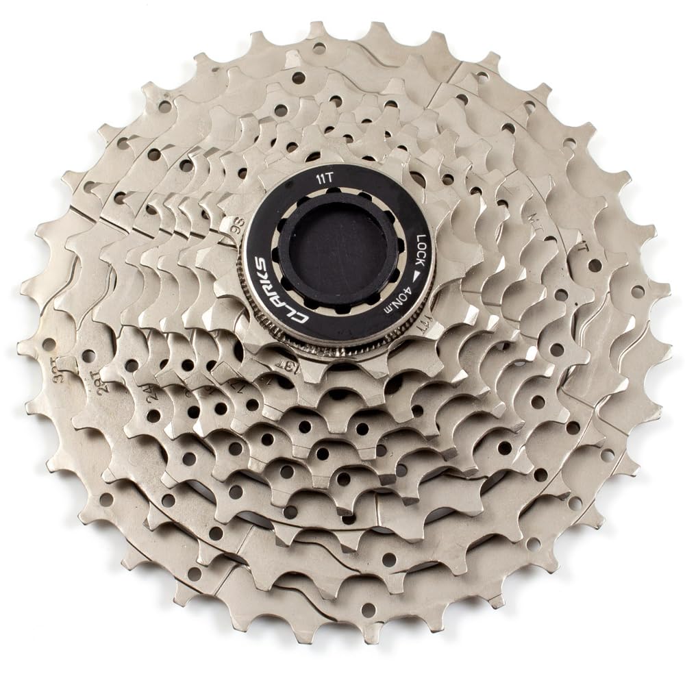 Clarks Cassette 11-32 9 Speed - SRAM/Shim Compatible 2021: Silver 9SPD 11-32T