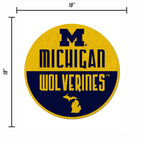 Rico Industries Ncaa Michigan Wolverines Classic Shape Cut Pennant - Home And Living Room D  Cor - Soft Felt Ez To Hang