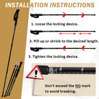 Carbon Fiber Trekking Poles -Ayamaya Collapsible Lightweight Hiking Walking Sticks With Natural Cork Grips, Quick Locks 4 Season