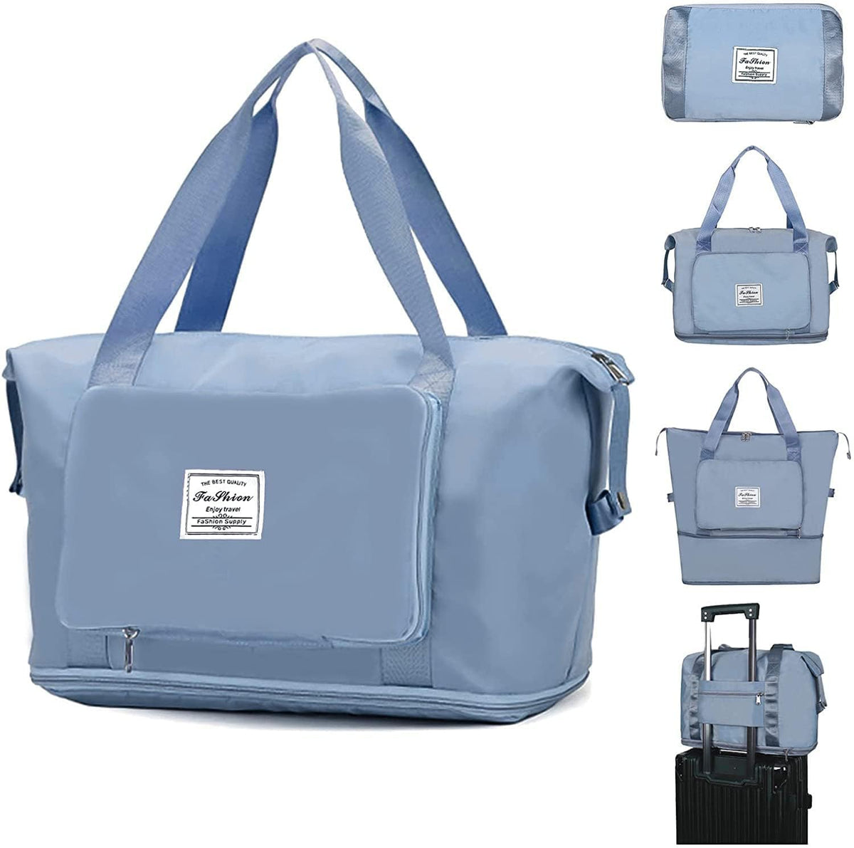 Digi Cart Foldable Travel Duffel Bag, Large Capacity Folding Travel Bag, Travel Lightweight Waterproof Carry Luggage Bag Travel