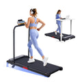 Electric Treadmills for Home with Incline, Walking Pad Treadmill with Handle Bar, 0.6-7.6MPH Portable Small Treadmills with Hand