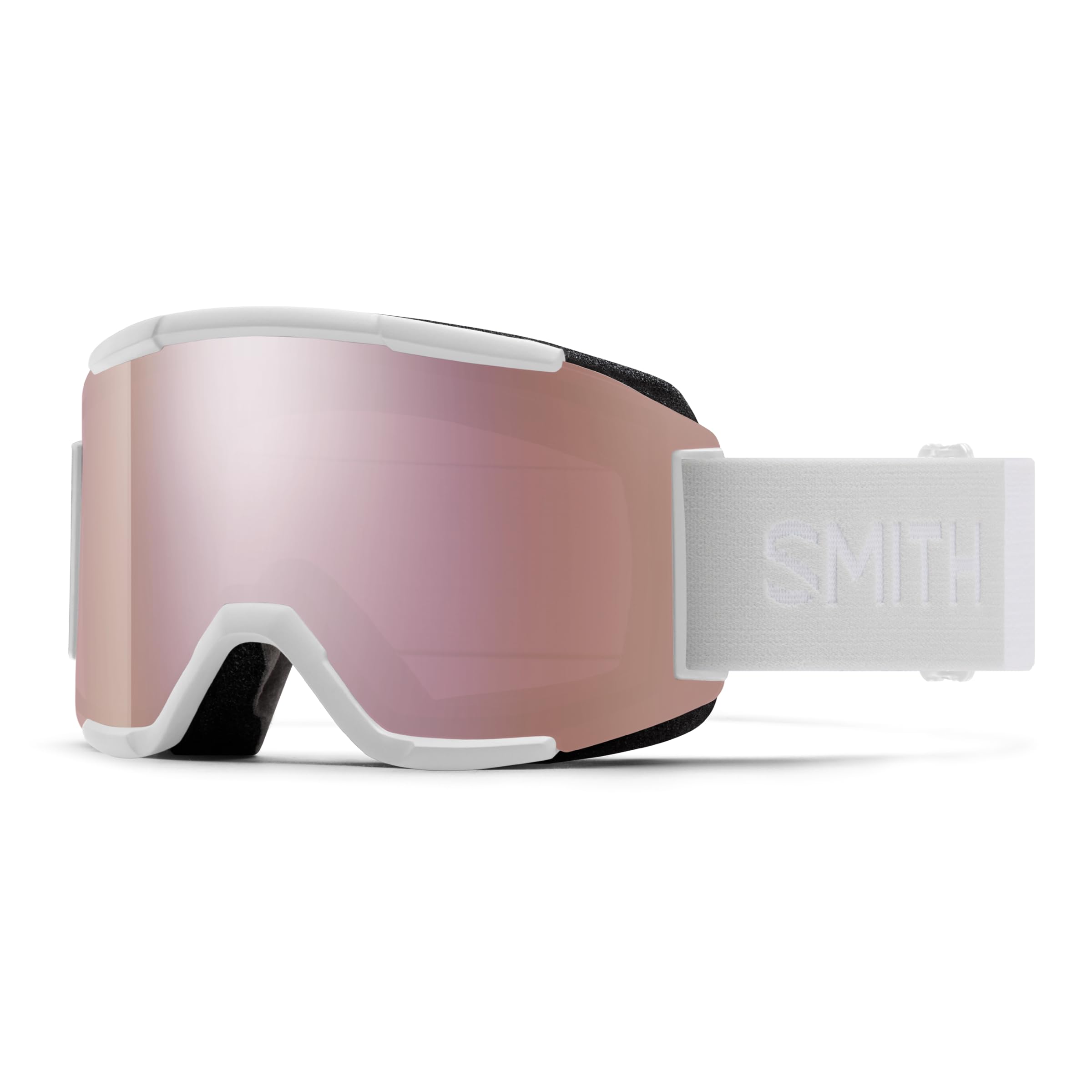 Smith Squad Snow Goggles White Vapor  Chromapop Everyday Rose Gold Mirror