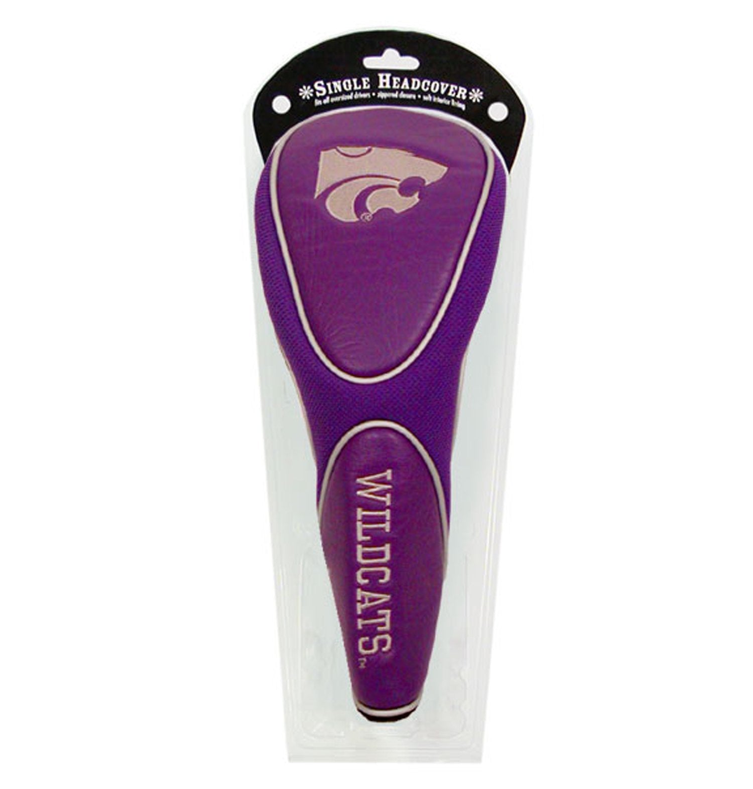 Team Golf Ncaa Kansas State Wildcats Single Zippered Headcover Single Zippered Golf Club Headcover, Fits Most Oversized Drivers,