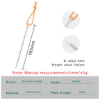 Ibasingo 8Pcs/Lot Titanium Alloy Pegs Camping Tent Stakes Portable Tent Nails For Picnic Hiking Backpacking A-Ti4005P