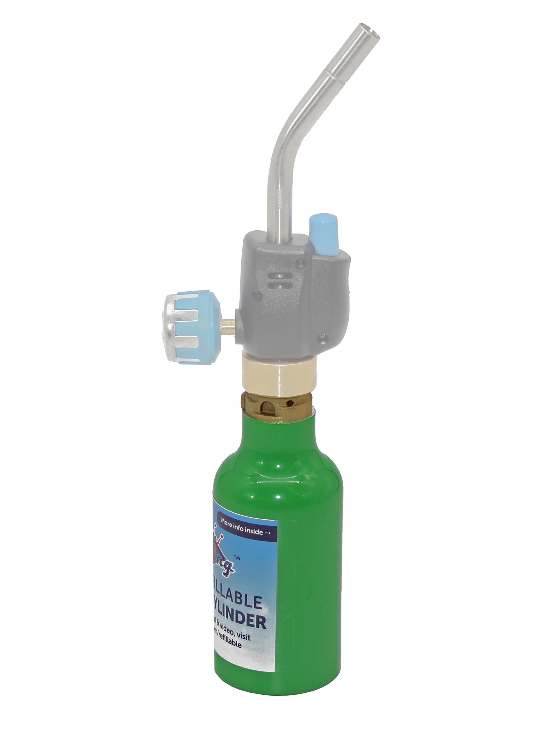 Flame King 1/4-lb Empty Refillable Propane Cylinder Tanks - Reusable & Transportable - Safe and Legal Refill Option - UL1769 Lis