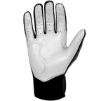 BRUCE BOLT Chrome Series Short Cuff Black Batting Glove - Black Youth Small