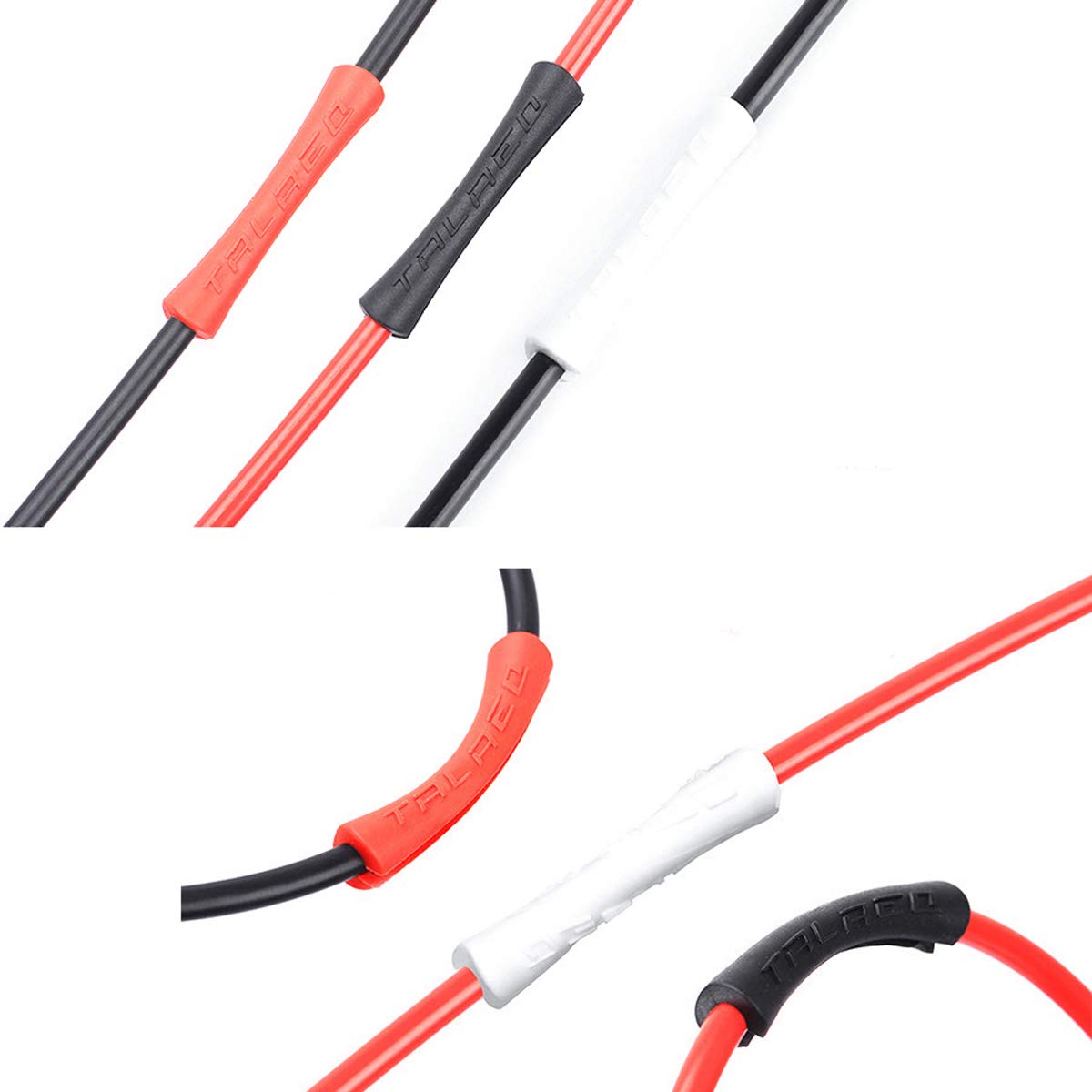 Farbetter Bicycle Frame Protection Bike Protector Rubber Sleeve For Shifter Brake Cable 3 Colors, 4Pcs/ Color, 12Pcs/ Bag
