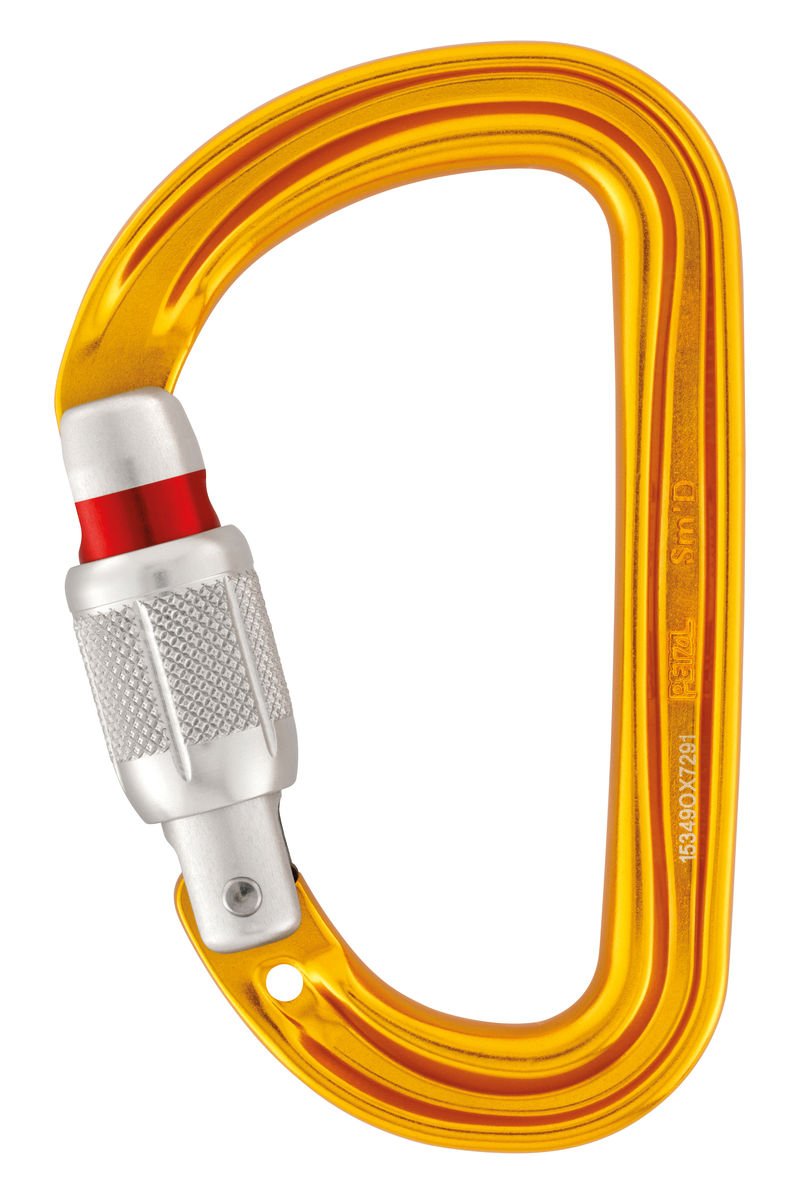 Petzl Sm'D Carabiner - Versatile, Lightweight, Compact, D-Shaped Locking Carabiner For Rock And Ice Climbing - Triact-Lock