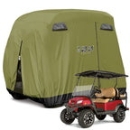 10L0L 4 Passenger Golf Cart Cover Fits Ezgo, Club Car, Yamaha, 400D Waterproof Windproof Sunproof Outdoor All-Weather Polyester 