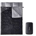 Tuphen Double Sleeping Bag With 2 Pillows, Queen Size Xl Bag For 2 People, Cold Warm Weather- 3 Seasons, Waterproof Adults Sleep