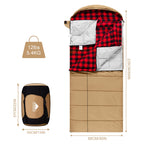 0 Degree Canvas Sleeping Bag For Fishing, Hunting, Traveling And Camping Particularly In Cold Winter Outdoor With Removable Flan