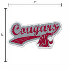 Rico Industries Ncaa Washington State Cougars Distressed Shape Cut Pennant - Home And Living Room D  Cor - Soft Felt Ez To Hang