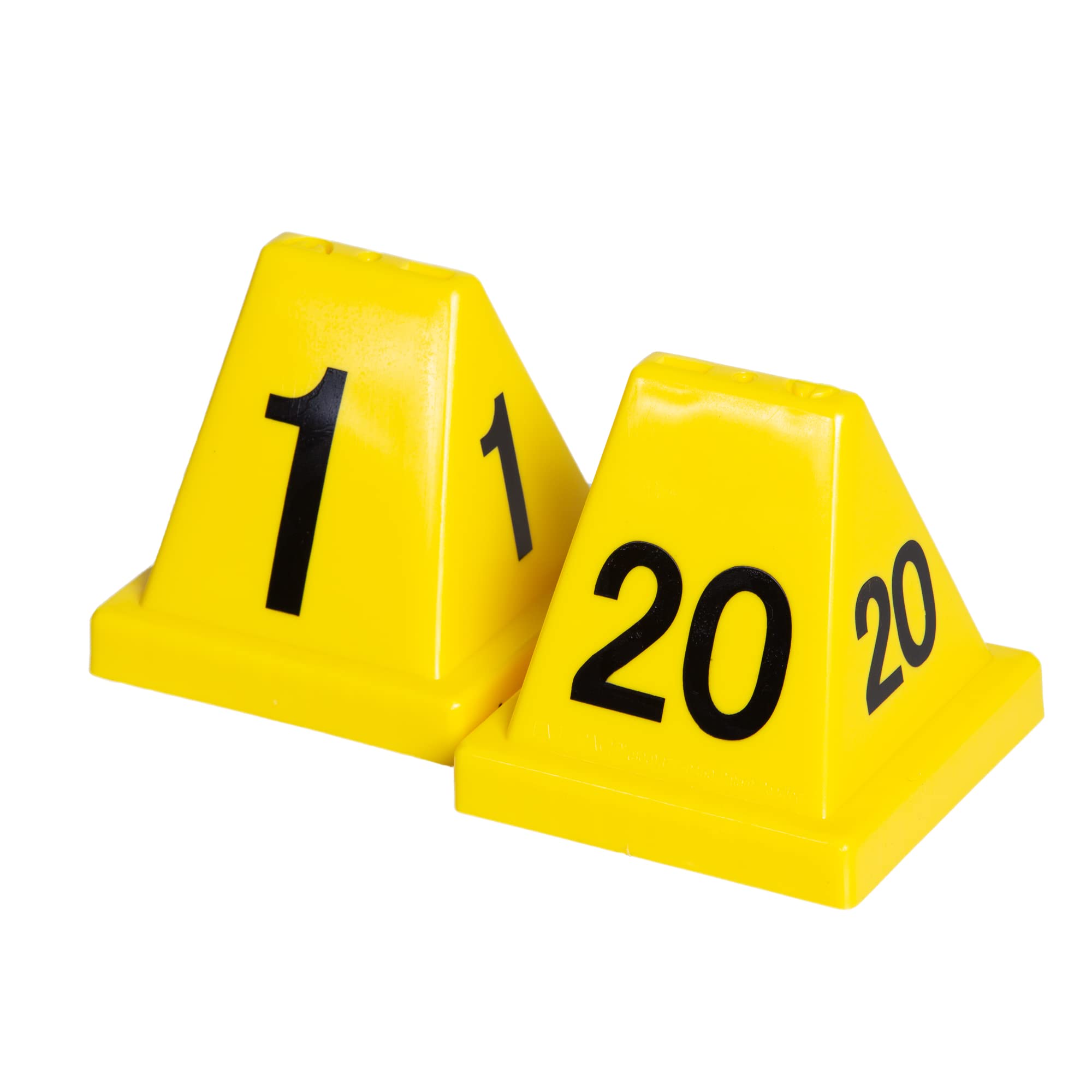 Crime Scene Evidence Marker Versa Cones, Numbers 1-20, Yellow