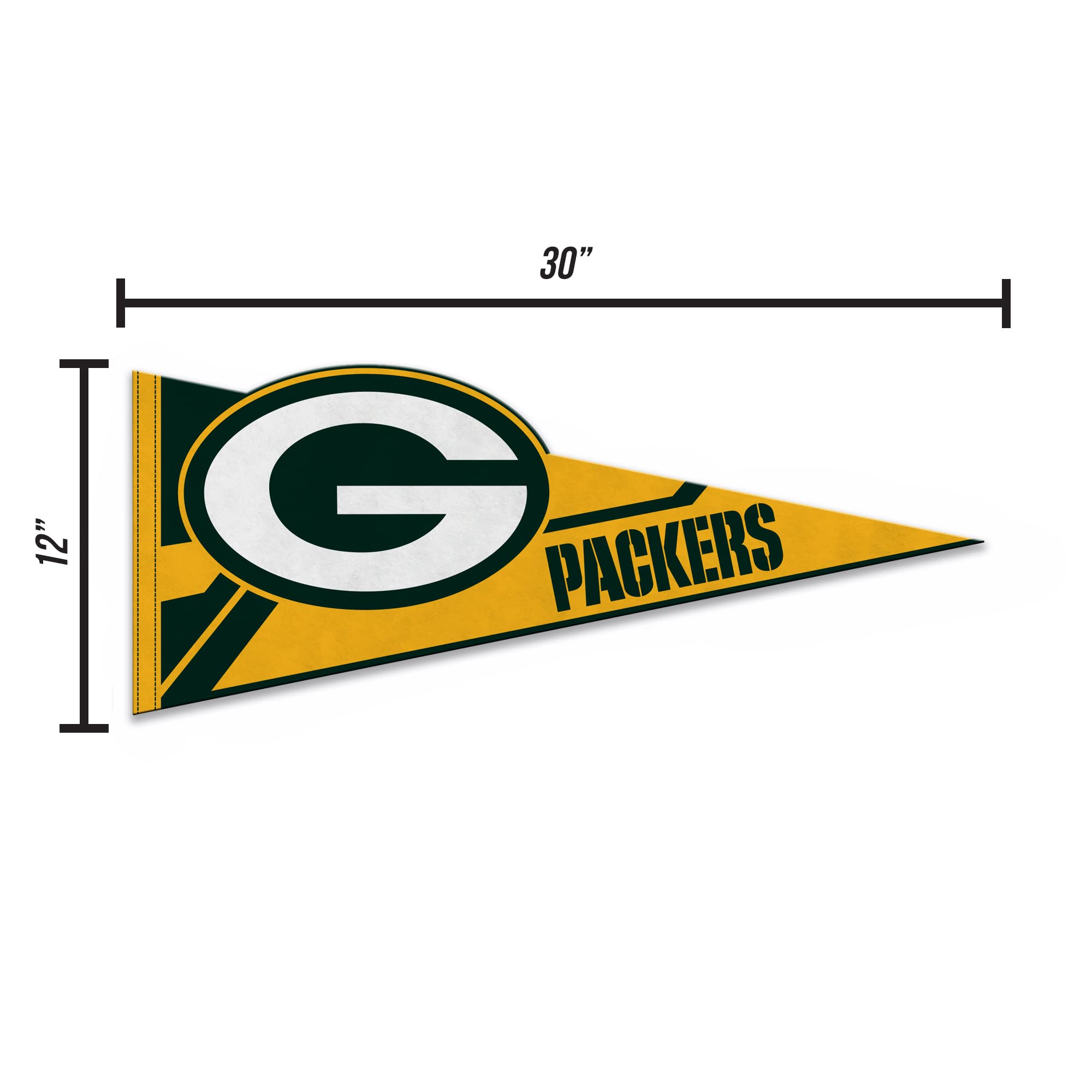 Rico Industries Nfl Football Green Bay Packers Soft Felt Pennant - Ez To Hang - Home D  Cor (Game Room, Man Cave, Bed Room)
