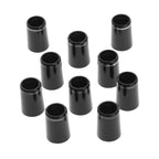 Muxsam 10Pcs .335 Black Golf Tapered Ferrules Compatible For Irons Shaft Universal With Single Silver Ring