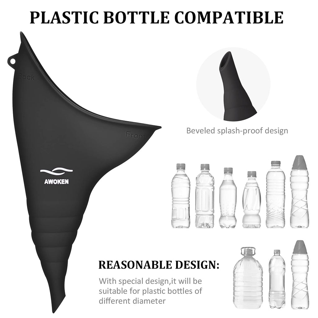 Awoken Female Urination Device, Reusable Silicone Female Urinal For Women Standing Up Pee Funnel, Female Urinal With Drawstring