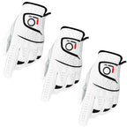 Finger Ten Golf Gloves Men Right Left Handed Golfer Men? Golf Glove Left Right Hand Value 3 Pack, All Weather Leather Grip Small