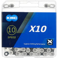 KMC Unisexs X10 Chain, Silver/Black, 114 Link