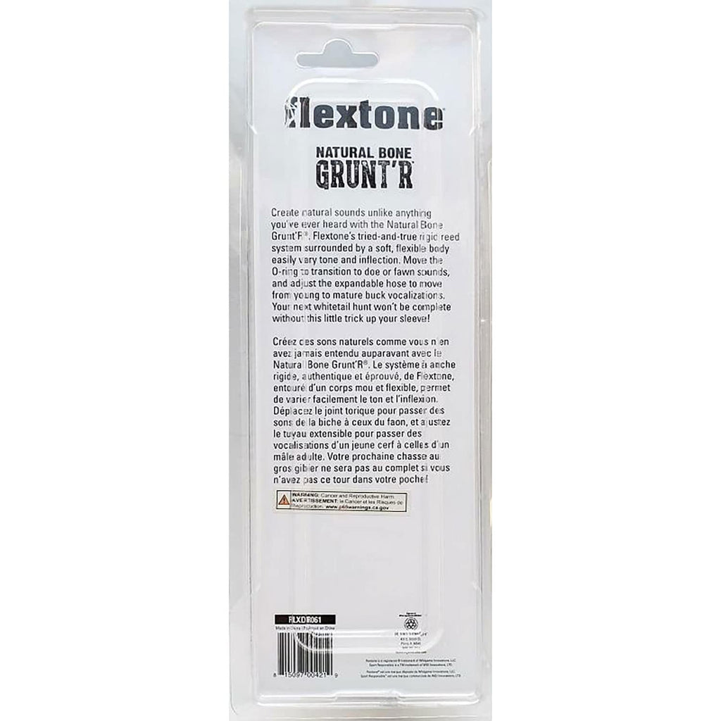 Flextone Hunting Realistic Mature & Young Buck Sounds Natural Bone Gruntr Easy To Use Whitetail Deer Game Call
