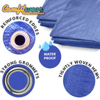 Comfitwear 8X10 Blue Poly Tarp Cover, Water Proof Tent Shelter Camping Rv Boat Tarpaulin