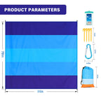 Famstar Beach Blanket Oversized Extra Large 78 X 81,Waterproof Sandproof Beach Blanket 1-7 Adults Lightweight Durable For Travel