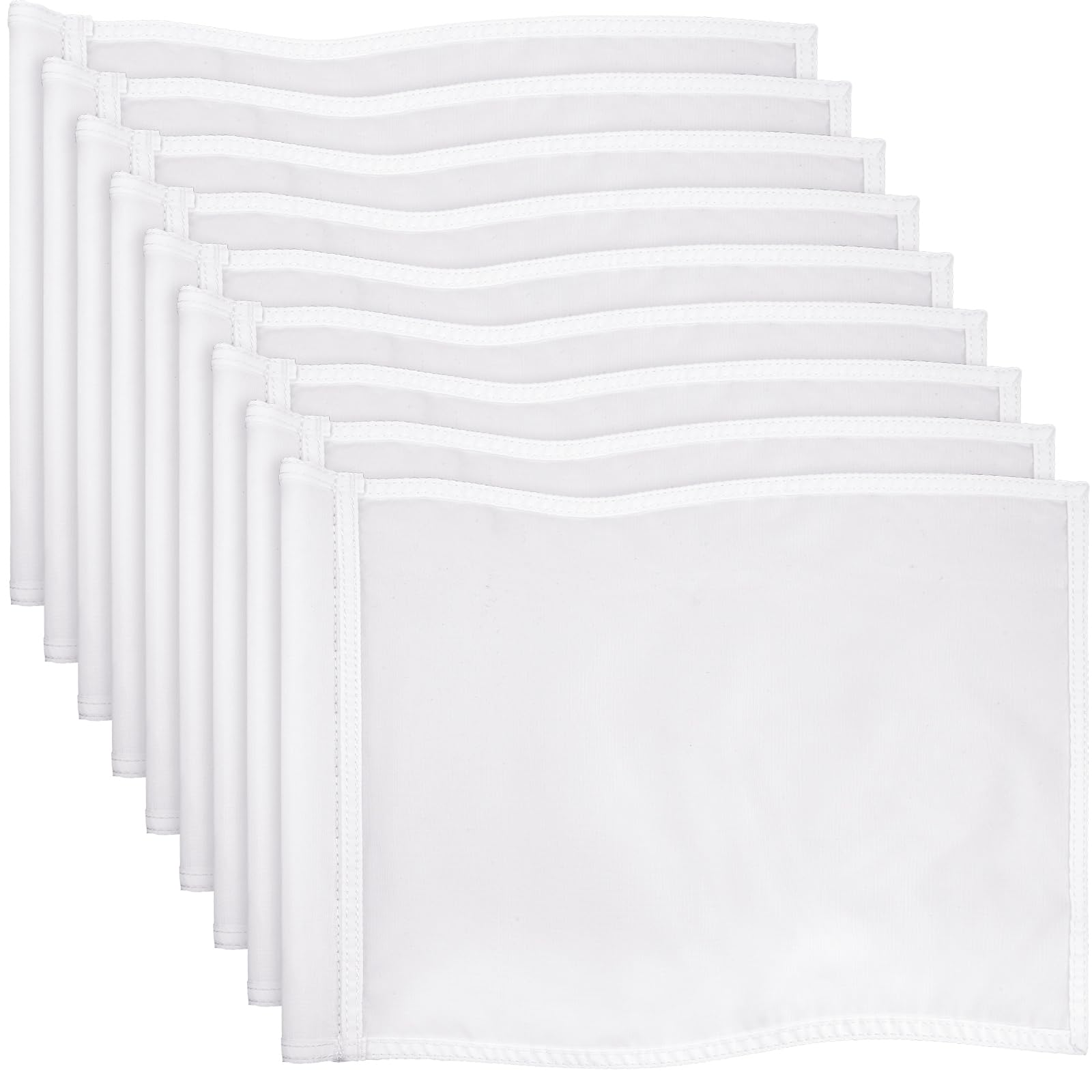 Nuenen 9 Pack Golf Flags 20  l x 13  H Golf Pin Flags White Golf Flags for Yard Tube Inserted, for Backyard Practice, Landscape,